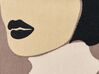 Dekokissen Frauenmotiv Baumwolle braun / beige bestickt 45 x 45 cm 2er Set SILPHIUM_857866