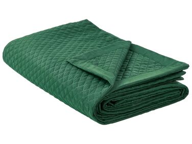 Colcha com relevo em tecido verde 220 x 240 cm NAPE
