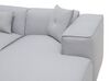 Canapé angle à gauche en tissu gris clair 3 places DOLVA_745531