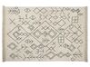 Teppich Baumwolle beige / schwarz 160 x 230 cm geometrisches Muster Kurzflor SOMEK_839833
