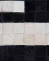 Dywan skórzany 80 x 150 cm czarno-biały BOLU_212409