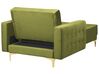 Chaise-longue reclinável em veludo verde ABERDEEN_882275