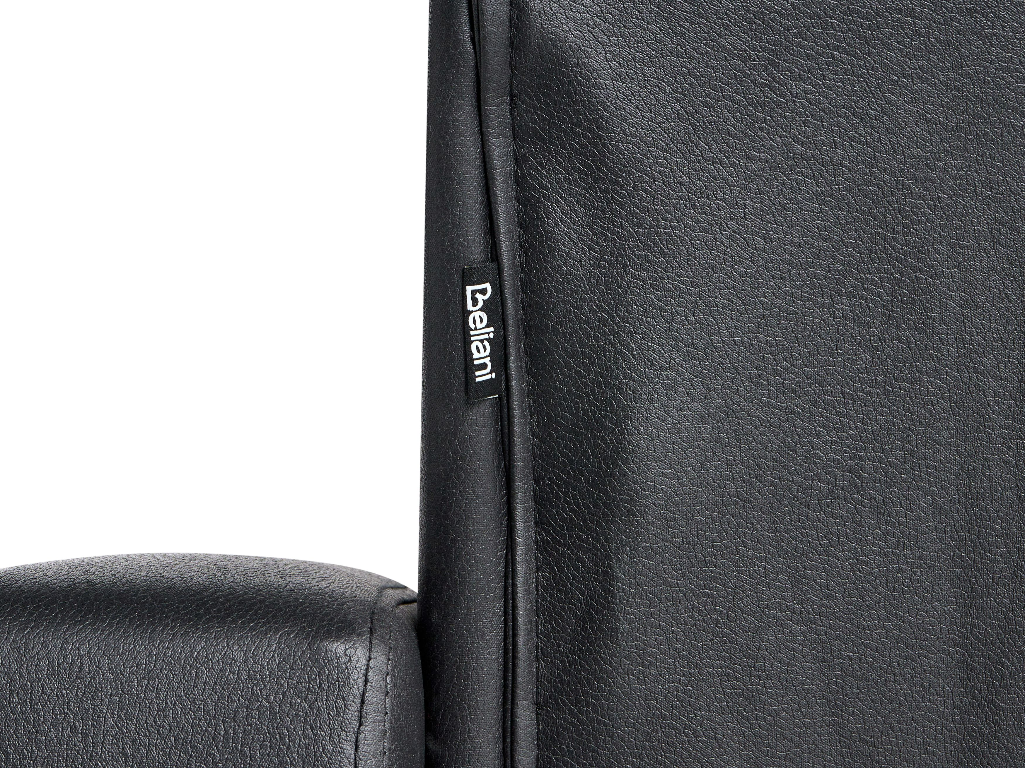 5 Seater UShaped Modular Faux Leather Sofa Black ABERDEEN Beliani.co.uk