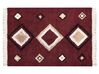Bavlnený koberec 140 x 200 cm červená SIIRT_839614