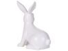 Figurine décorative lapin en céramique blanc 21 cm MORIUEX_798619