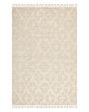 Tappeto cotone beige chiaro 140 x 200 cm ITANAGAR_849109