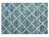 Vlnený koberec 140 x 200 cm modrá/biela BELENLI_802984