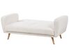2 Seater Fabric Sofa Bed White Boucle FLORLI_906020