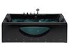 Whirlpool Badewanne schwarz rechteckig mit LED 170 x 80 cm HAWES _807903