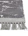 Teppich Viskose grau 80 x 150 cm cm abstraktes Muster Kurzflor HANLI_836965