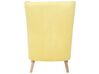 Velvet Wingback Chair Yellow ONEIDA_698262