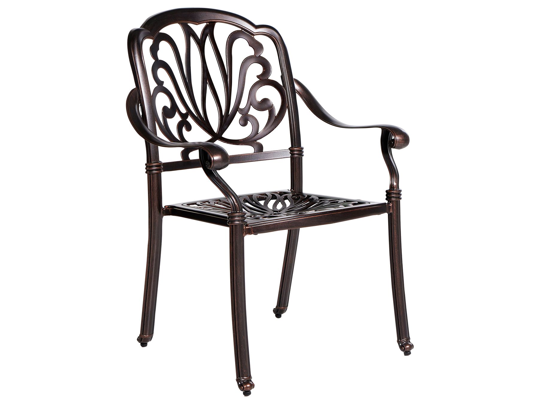 Gartenmöbel Set Aluminium dunkelbraun 4-Sitzer ANCONA | Beliani.de