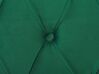 Cama con somier de terciopelo verde esmeralda/madera oscura 180 x 200 cm AVALLON_729224