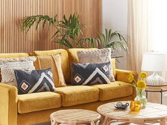 Koristetyyny puuvilla musta tuftattu 30 x 50 cm 2 kpl VIBURNUM