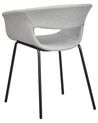 Conjunto de 2 cadeiras de jantar em tecido cinzento claro ELMA_884619