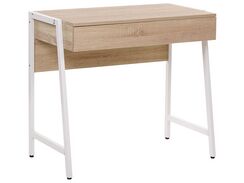 Kirjoituspöytä vaalea puu/valkoinen CARTER