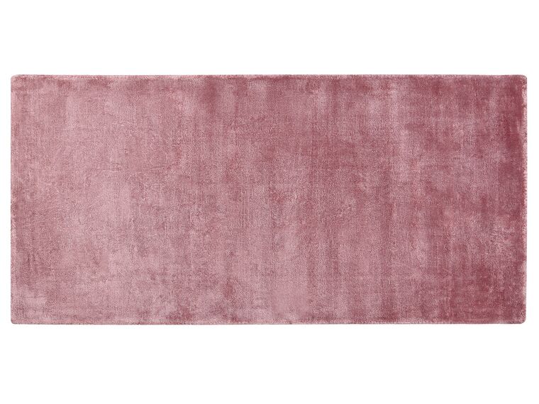 Alfombra de viscosa rosa 80 x 150 cm GESI II_837729