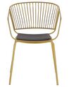 Set of 2 Metal Dining Chairs Gold RIGBY_775525