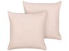 Set di 2 cuscini decorativi bouclé rosa 60 x 60 cm LEUZEA_903533
