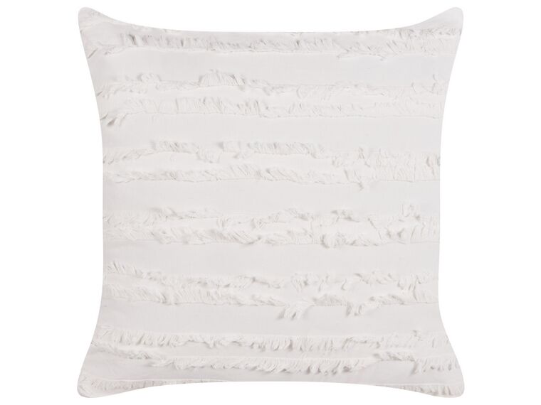 Almofada decorativa em algodão branco 45 x 45 cm MAKNEH_902051