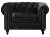 Set di divano e poltrona vintage in tessuto nero CHESTERFIELD_707687