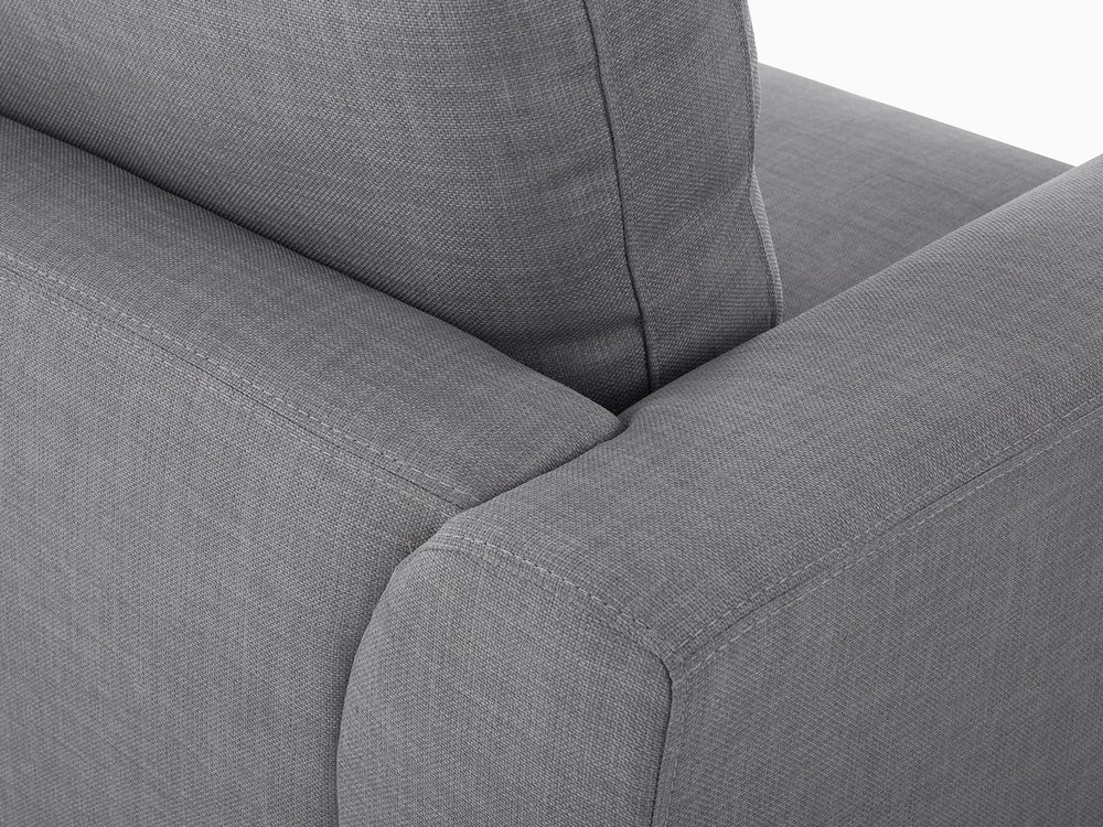 Right Hand Fabric Corner Sofa Light Grey OSLO Beliani.co.uk