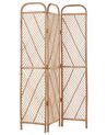 3-panelowy składany parawan pokojowy rattanowy 106 x 180 cm naturalny COSENZA_865913