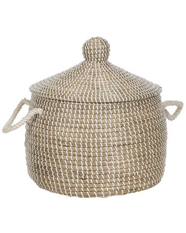 Seagrass Basket with Lid Light MYTHO