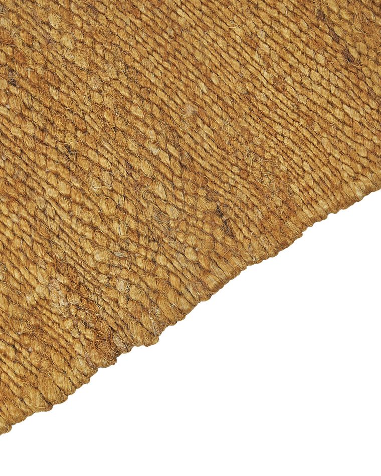 Jute Area Rug 160 x 230 cm Mustard LUNIA Beliani.co.uk