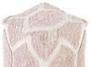 Puf de algodón beige/rosa pastel 40 x 40 cm ROJHAN_840605