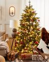 Künstlicher Weihnachtsbaum mit LED Beleuchtung 210 cm grün FIDDLE_836463
