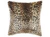 Set of 2 Faux Fur Cushions Leopard Print 45 x 45 cm Brown FOXTAIL_822139