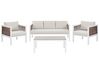 Lounge Set Aluminium weiß 5-Sitzer Auflagen beige BORELLO_796135