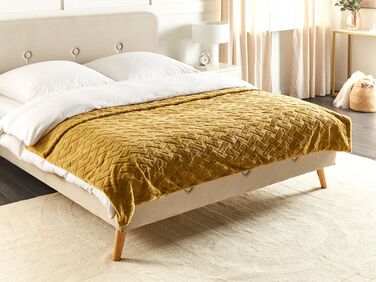 Embossed Bedspread 200 x 220 Yellow SITAPUR