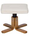 Kontorsstol med fotpall massage + värmefunktion beige RELAXPRO_710676
