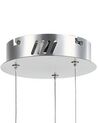 Lampa wisząca LED kryształowa srebrna MAGAT_824684
