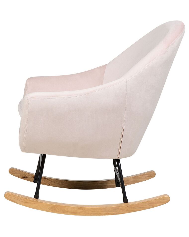 Velvet Rocking Chair Pink OXIE Beliani.co.uk