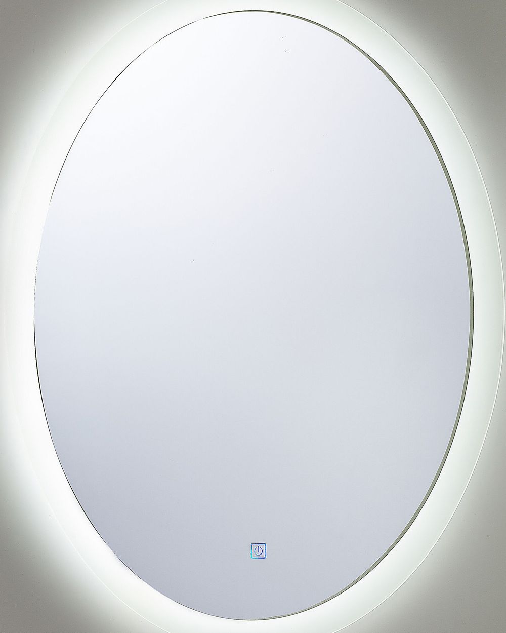 Badspiegel mit LED-Beleuchtung oval 60 x 80 cm VIRIAT | Beliani.ch