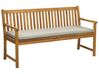 Acacia Wood Garden Bench 160 cm with Taupe Cushion VIVARA_774693