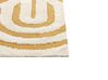 Teppich Baumwolle cremeweiß / gelb 160 x 230 cm abstraktes Muster PERAI_884359