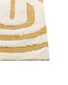 Teppich Baumwolle cremeweiß / gelb 160 x 230 cm abstraktes Muster PERAI_884359