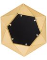 Hexagonal Metal Wall Mirror 60 x 51 cm Gold BASTIA_904129
