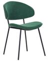 Set of 2 Fabric Dining Chairs Green KIANA_874296