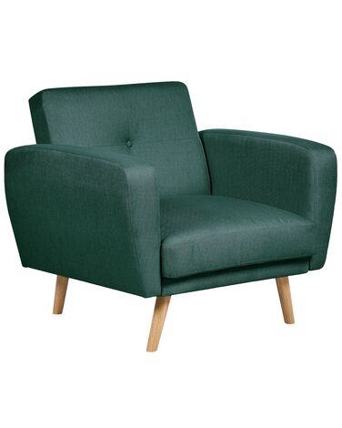Fabric Armchair Green FLORLI