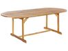 Extending Acacia Garden Dining Table 160/220 x 100 cm Light Wood MAUI_807488