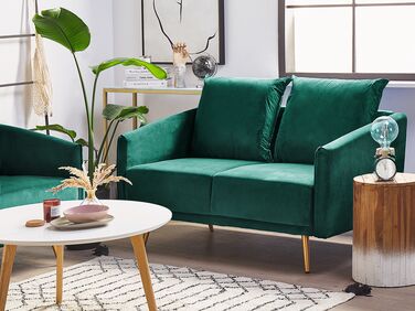 2-seters sofa fløyel grønn MAURA