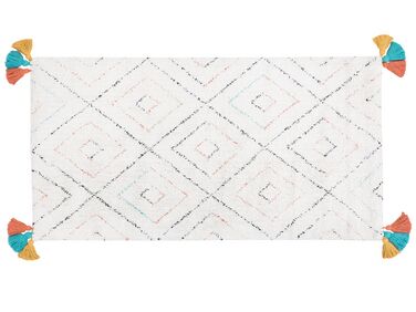Bavlnený koberec 80 x 150 cm biela/viacfarebná KARTAL