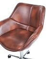 Faux Leather Desk Chair Brown NEWDALE_854762
