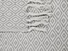 Decke Baumwolle taupe 125 x 150 cm geometrisches Muster MITYAL_861251