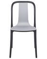 Set of 8 Garden Chairs Grey and Black SPEZIA_901899
